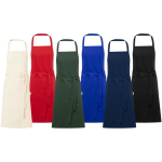 Cotton apron with double pocket, 200 g/m2 dark green colour second multiple colours view