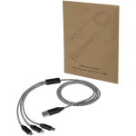 5-in-1 charging and synchronisation cable with multiple connectors black colour