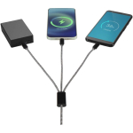 5-in-1 charging and synchronisation cable with multiple connectors black colour third view