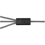 5-in-1 charging and synchronisation cable with multiple connectors black colour third front view