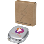 Retractable charging cable with multiple 100W connectors silver colour