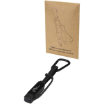 3-in-1 charging cable with carabiner and 65W fast charging black colour printed logo view 2
