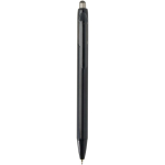 Double-injection recycled plastic ballpoint pen with blue ink black colour second rear view