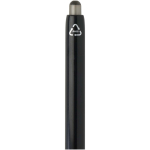 Double-injection recycled plastic ballpoint pen with blue ink black colour close-up view 1