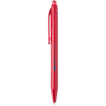 Double-injection recycled plastic ballpoint pen with blue ink red colour