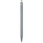 Double-injection recycled plastic ballpoint pen with blue ink grey colour second rear view