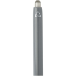 Double-injection recycled plastic ballpoint pen with blue ink grey colour close-up view 1
