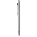 Double-injection recycled plastic ballpoint pen with blue ink grey colour side view