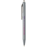 Double-injection recycled plastic ballpoint pen with blue ink grey colour