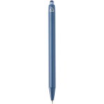 Double-injection recycled plastic ballpoint pen with blue ink navy-blue colour second rear view