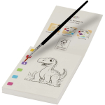 Colouring book with watercolour palette and brush white colour second view