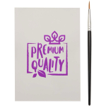 Colouring book with watercolour palette and brush white colour pad printing view