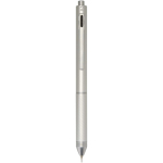 4-in-1 stainless steel pen with mechanical pencil and multiple inks silver colour second view