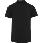 Unisex short-sleeve cotton-blend polo shirt 220 g/m² Elevate black colour second rear view
