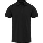 Unisex short-sleeve cotton-blend polo shirt 220 g/m² Elevate black colour second front view