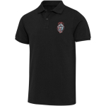 Unisex short-sleeve cotton-blend polo shirt 220 g/m² Elevate black colour screen printing view