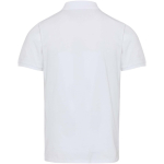 Unisex short-sleeve cotton-blend polo shirt 220 g/m² Elevate white colour second rear view