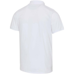 Unisex short-sleeve cotton-blend polo shirt 220 g/m² Elevate white colour third rear view