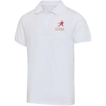 Unisex short-sleeve cotton-blend polo shirt 220 g/m² Elevate white colour screen printing view