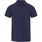 Unisex short-sleeve cotton-blend polo shirt 220 g/m² Elevate navy-blue colour second front view