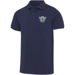 Unisex short-sleeve cotton-blend polo shirt 220 g/m² Elevate navy-blue colour screen printing view