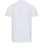 Unisex short-sleeved polo shirt in certified organic cotton 180 g/m2 Elevate white colour second rear view