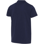 Unisex short-sleeved polo shirt in certified organic cotton 180 g/m2 Elevate navy-blue colour third rear view