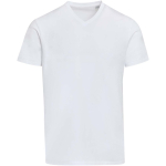 Unisex short-sleeve V-neck organic cotton T-shirt 200 g/m2 Elevate white colour second front view