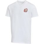 Unisex short-sleeve V-neck organic cotton T-shirt 200 g/m2 Elevate white colour screen printing view