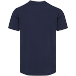 Unisex short-sleeve V-neck organic cotton T-shirt 200 g/m2 Elevate navy-blue colour second rear view
