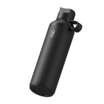Recycled stainless steel bottle with straw 710ml Ocean Bottle black colour third view