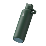 Recycled stainless steel bottle with straw 710ml Ocean Bottle dark green colour third view