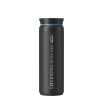 Ocean Bottle 590ml insulated tumbler with leakproof 360° lid black colour printed logo view 2