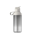 Transparent bottle with straw and flip lid 710ml Ocean Bottle light grey colour second rear view