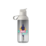 Transparent bottle with straw and flip lid 710ml Ocean Bottle light grey colour