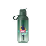Transparent bottle with straw and flip lid 710ml Ocean Bottle dark green colour