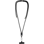 Smartphone lanyard with customisable centrepiece black colour second view