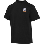 Oversized organic cotton T-shirt with 260 g/m2 weight Elevate black colour screen printing view