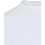 Oversized organic cotton T-shirt with 260 g/m2 weight Elevate white colour close-up view 1