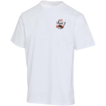Oversized organic cotton T-shirt with 260 g/m2 weight Elevate white colour screen printing view