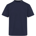 Oversized organic cotton T-shirt with 260 g/m2 weight Elevate navy-blue colour second front view