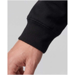 Oversized eco cotton hoodie 280 g/m2 Elevate black colour close-up view 2