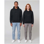 Oversized eco cotton hoodie 280 g/m2 Elevate black colour lifestyle image