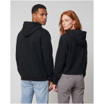 Oversized eco cotton hoodie 280 g/m2 Elevate black colour lifestyle image 2