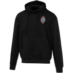 Oversized eco cotton hoodie 280 g/m2 Elevate black colour screen printing view