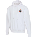 Oversized eco cotton hoodie 280 g/m2 Elevate white colour screen printing view