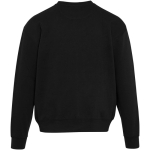 Oversized crew neck eco cotton sweatshirt 280 g/m2 Elevate black colour second rear view