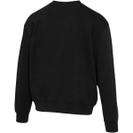 Oversized crew neck eco cotton sweatshirt 280 g/m2 Elevate black colour third rear view