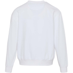 Oversized crew neck eco cotton sweatshirt 280 g/m2 Elevate white colour second rear view