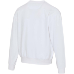 Oversized crew neck eco cotton sweatshirt 280 g/m2 Elevate white colour third rear view
